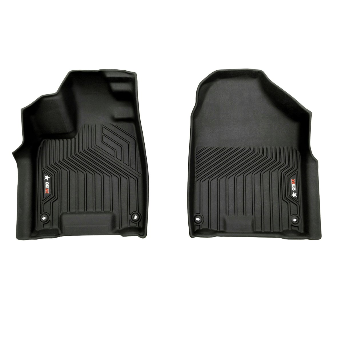 Honda Passport Floor Mats - First Row - Omac - 3D Texan Premium TPE - Black - '19-'25